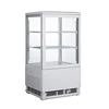 58L Small Counter Top Chiller Showcase Glass Door Beverage Display Refrigerator 4 Door Beverage Cooler