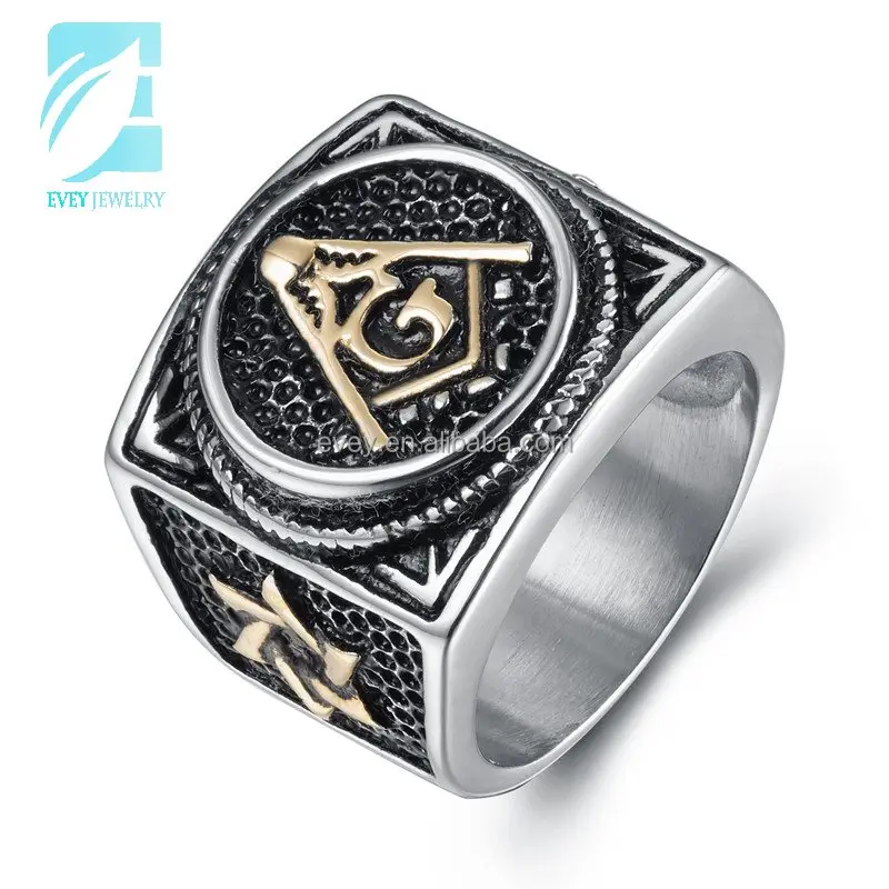 

Evey Wholesale fashion jewelry freemasons ring design stainless steel masonic ring
