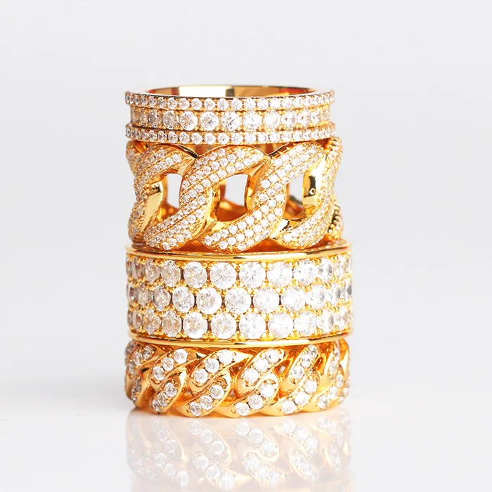 Custom New Gold Dimoand Ring Models Mens, Fancy 14K Gold Ring Designs