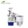 a rotary evaporator with two collection flasks, two condensers, a water bath