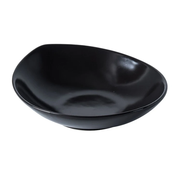 

Nordic creative black white frosted texture cheap porcelain plate