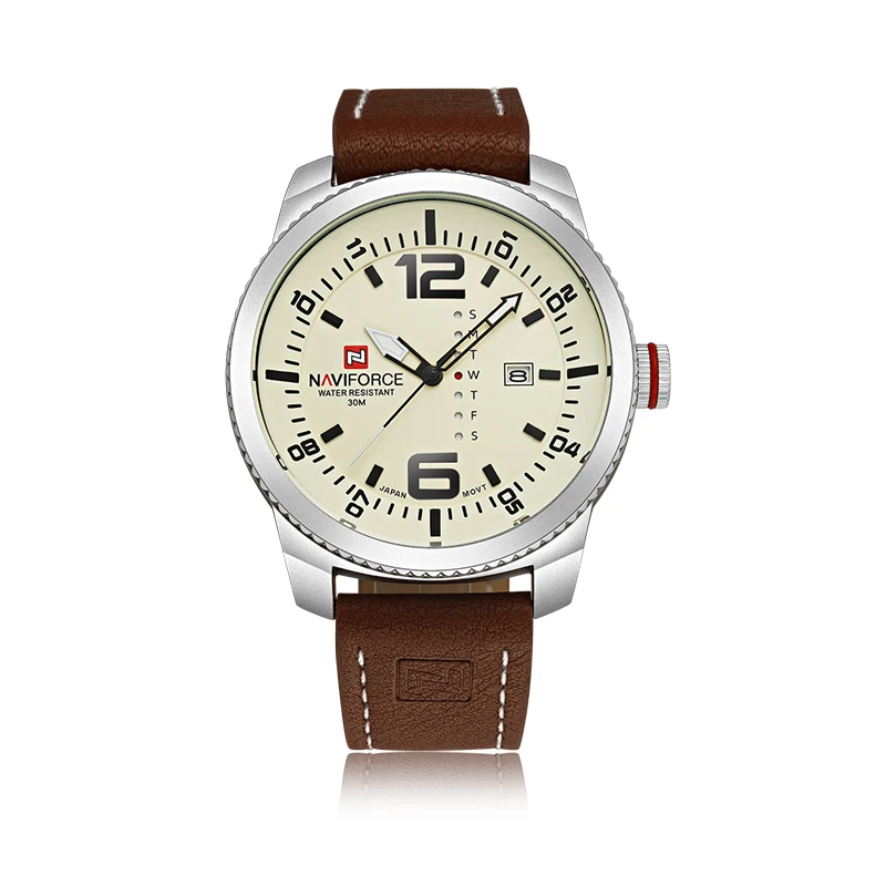 

Brand NAVIFORCE Men Watches Men's Quartz Hour Date Clock Male Leather Sports Watch Casual Military Wrist Watch Relogio Masculino