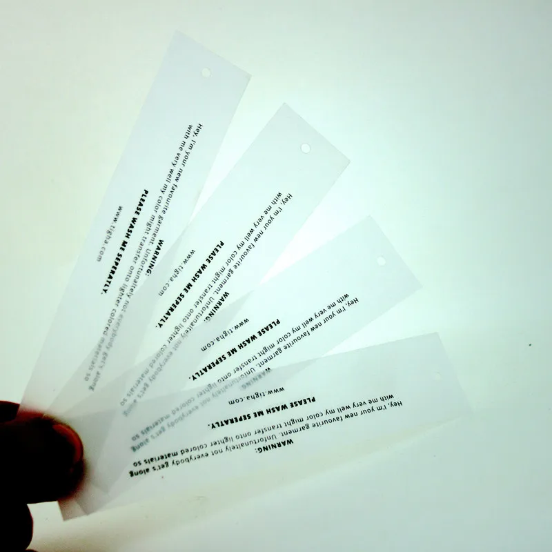 

Custom Translucent Print Text Thin Paper Hang Tag