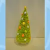 Spring green bottle brush tree w/ easter eggs decorated
