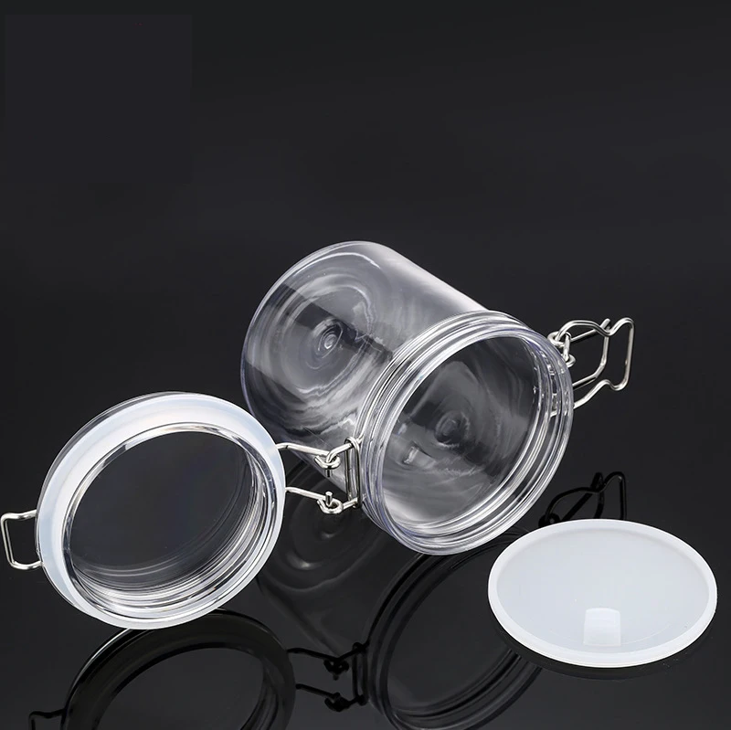 500ml Pet Good Jar,500g Volume Food Storage Plastic Jars With Lock Lids