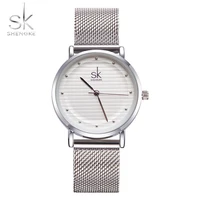 

SHENGKE K0049 Lady's Wrist Quartz Simple Stainless Steel Band Custom Simple Business Women Watch