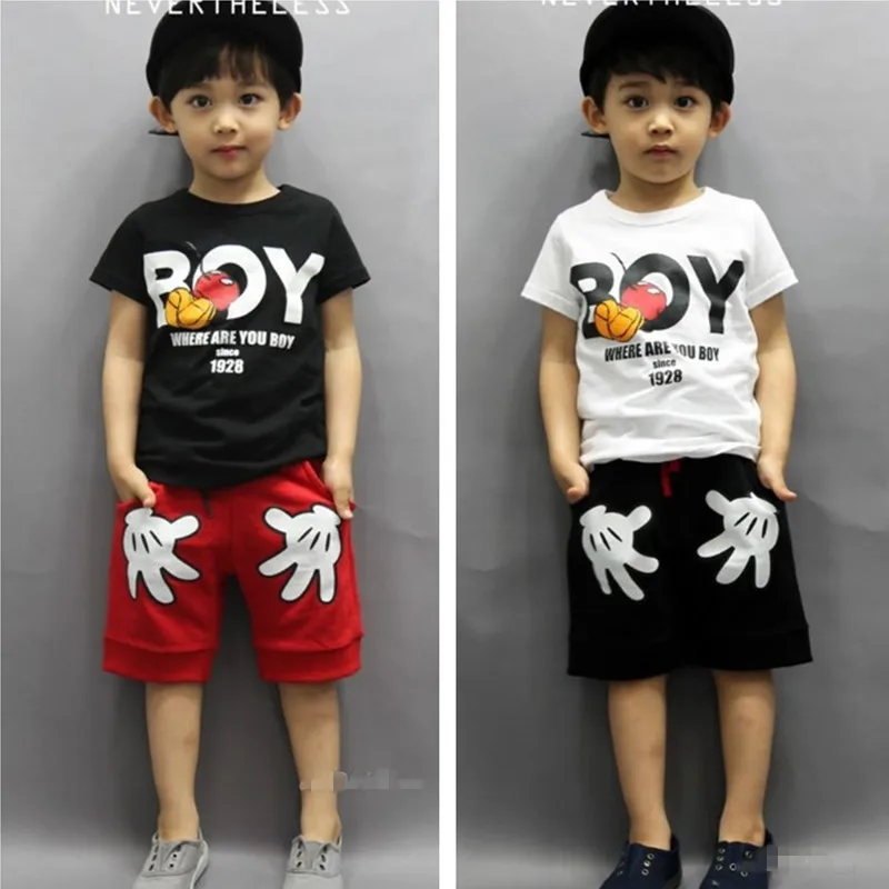 

Alibaba Website Wholesale Garment For Kid Boy Summer Fashion Loose Cotton Clothes Set, As picture;or your request pms color
