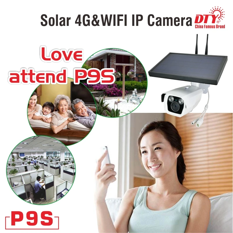 DTY 720P/1080p outdoor wireless solar power  secur ip camera WIFI