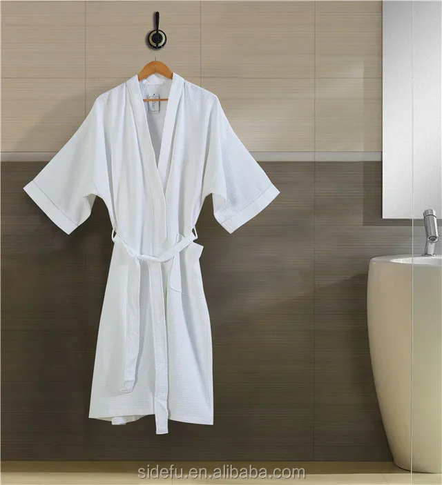 Kimono Cheap White Cotton Hotel Waffle Weave Bath Robe Buy Waffle