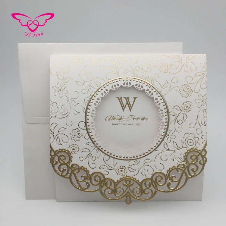 
Three Fold Bright Blue Elegant Card Invitation Wedding 