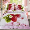 Quality products 3D bedding sets,3d bedding sets 100% cotton,wholesale 3d bedding sets import china goods fruit strawberry