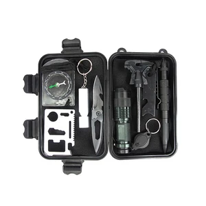 Multi Professional Survival Tools 11 in 1 Outdoor Survival Gear Kit for Traveling Emergency Survival Kits