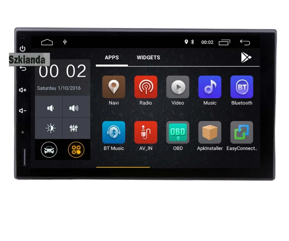 Sale Android 8.1 Car Radio 7 inch 2din DVD 1024x600 GPS Navigation Bluetooth USB 2 din Universal For Nissan VW Toyota Peugeot Player 0
