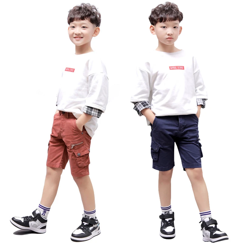 

Summer children clothing cargo boy shorts customizable boy's shorts