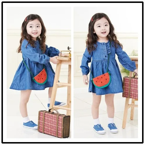 

Retail Online Shopping Korean Child Maxi Casual Dress Wholesale, As picture