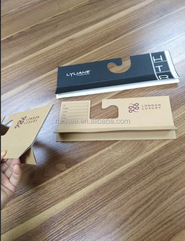 Recycled Paper Fabric Sample Hanger Customizable Logo Textile Display Hanger