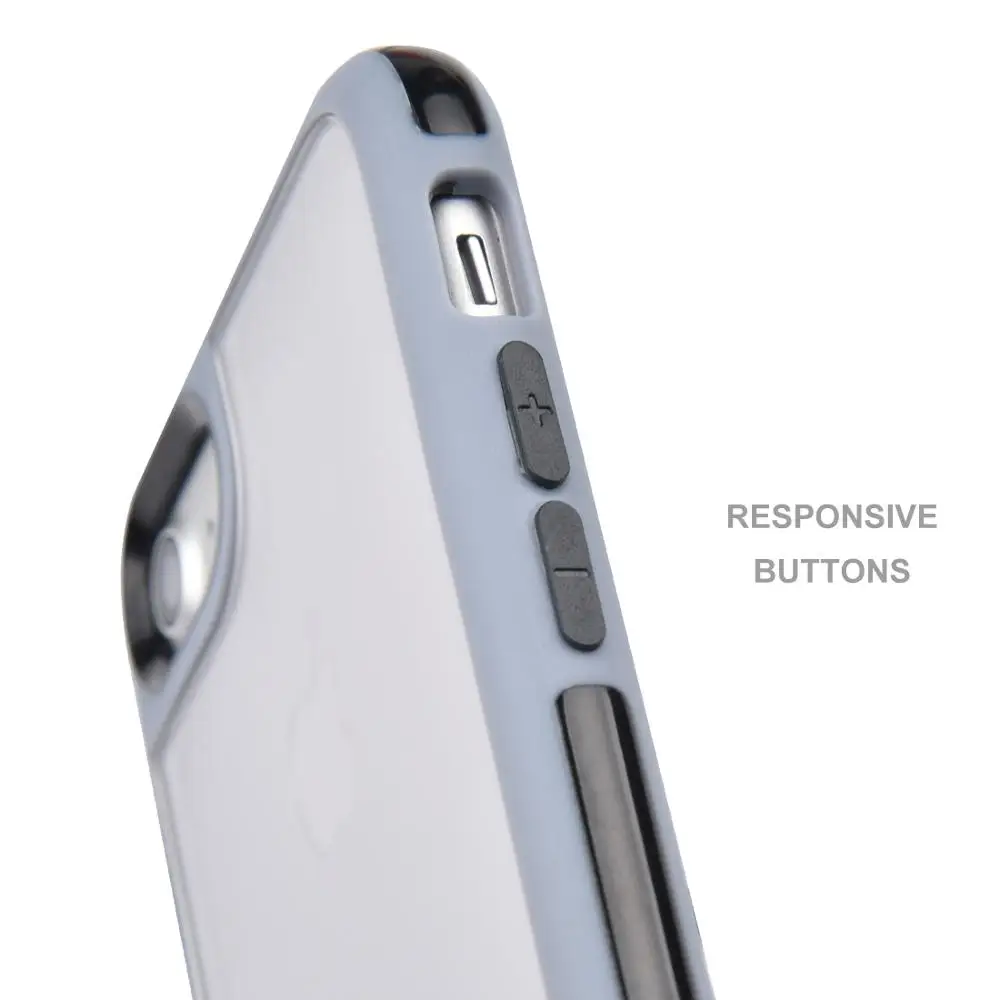 In Stock 5PCS Hard Interchangeable Back Plate With Gray Bumper Soft TPU Case For Apple iPhone 7
