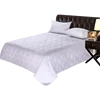 Hotel quality sateen jacquard hotel flat bed sheet
