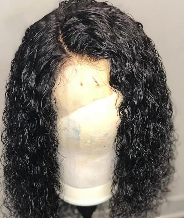 Water wave Curly Wig Brazilian 9A Lace Front Human Hair Wigs With Baby full lace Wig Remy Hair Pre Plucked Bleached Knots