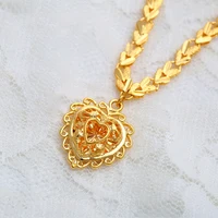 

Xuping dubai gold 24K elegant style sweet heart jewelry necklace for women