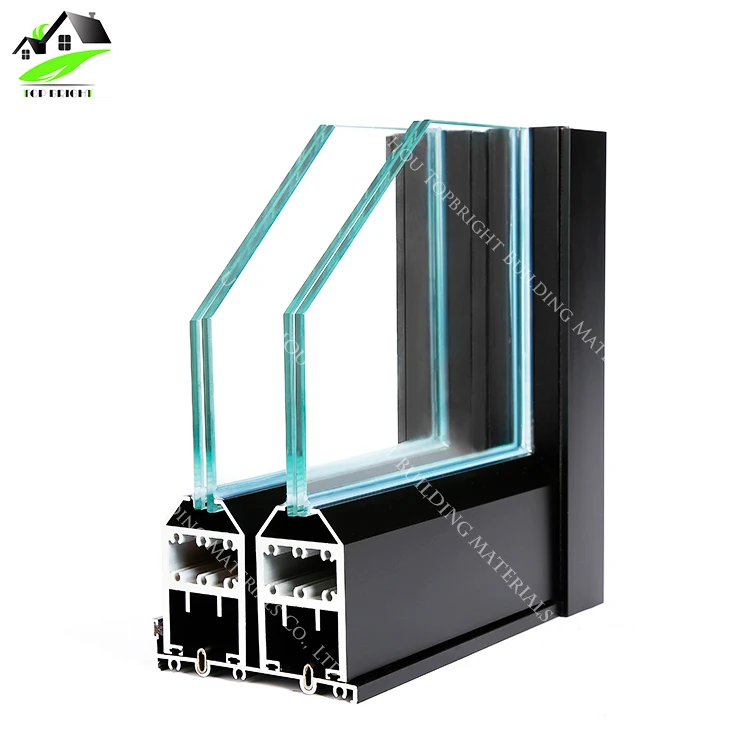 Garden Soundproof Tempered Glass Aluminum Alloy Sliding Partition Doors