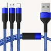 APPACS 3.4A Three in One dual port usb charger cable 3 in 1 multi use mobile phone tablet charging sync data cable line