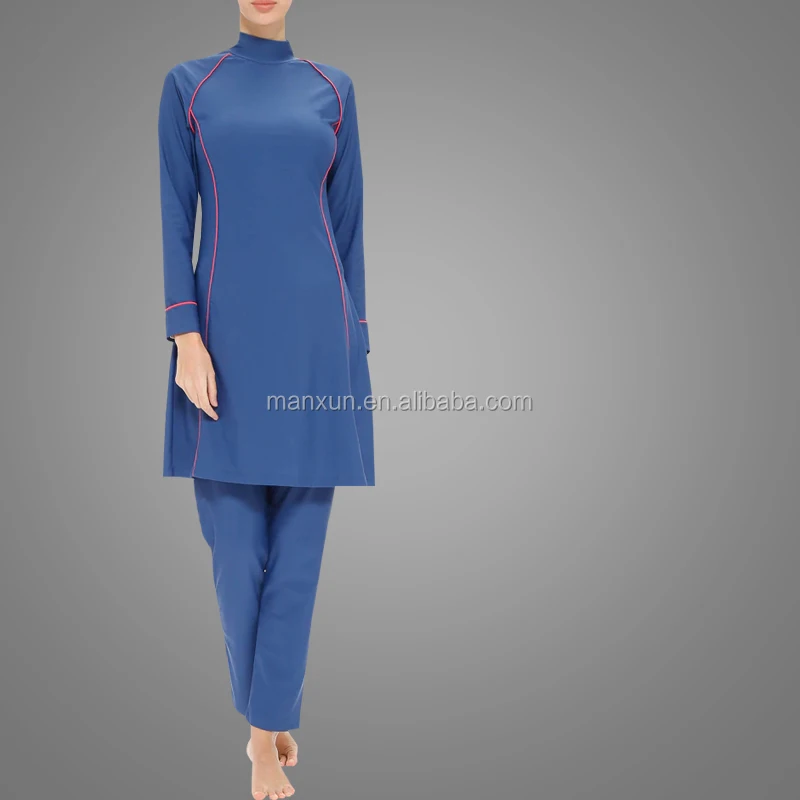 Ethnic Muslim Women Traditional Swimming Wear Simple Dubai Design