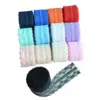 Lace Fabric Stretch Elastic 4cm Wide Trim Lace for Headbands Garters Variety Pack Mix Colors Grab Bag