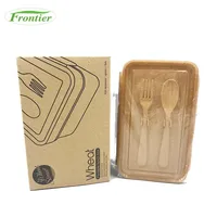 

Wheat Fiber Eco Friendly 2 Compartment Biodegradable Set Airtight Food Storage Container