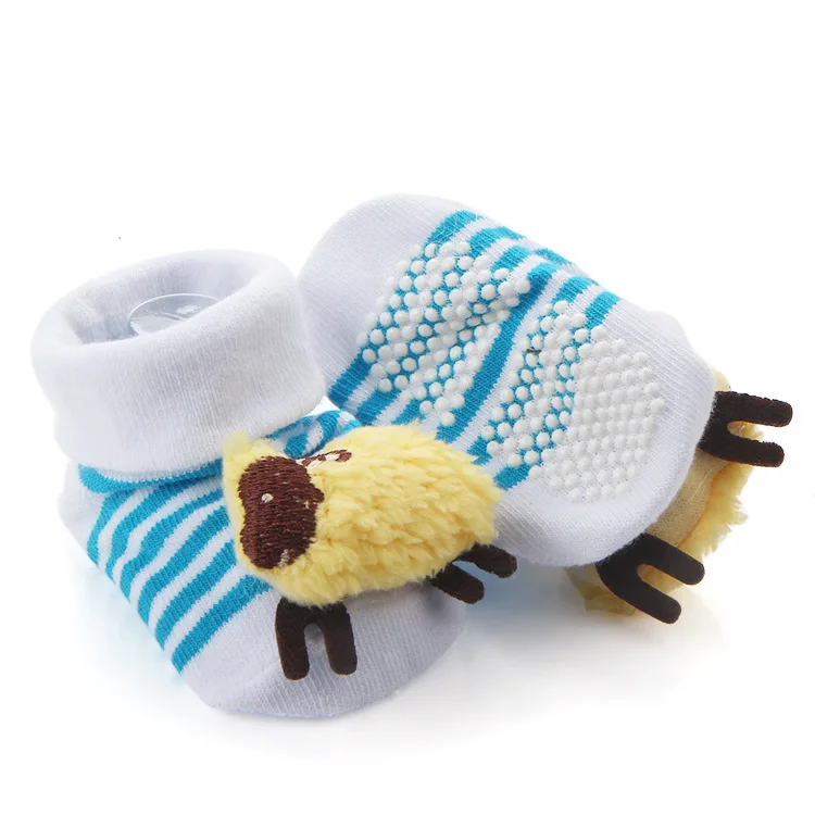 
Hot selling 3D animal slipper baby girl cube baby socks 