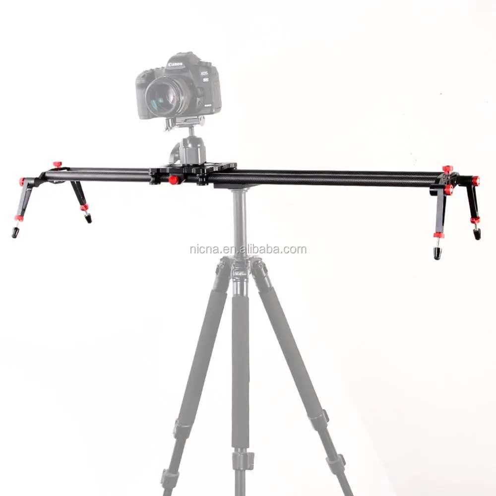 

80cm / 32 DSLR Camera Carbon Fiber Slider Dolly Track Video Stabilizer Rail System, Black