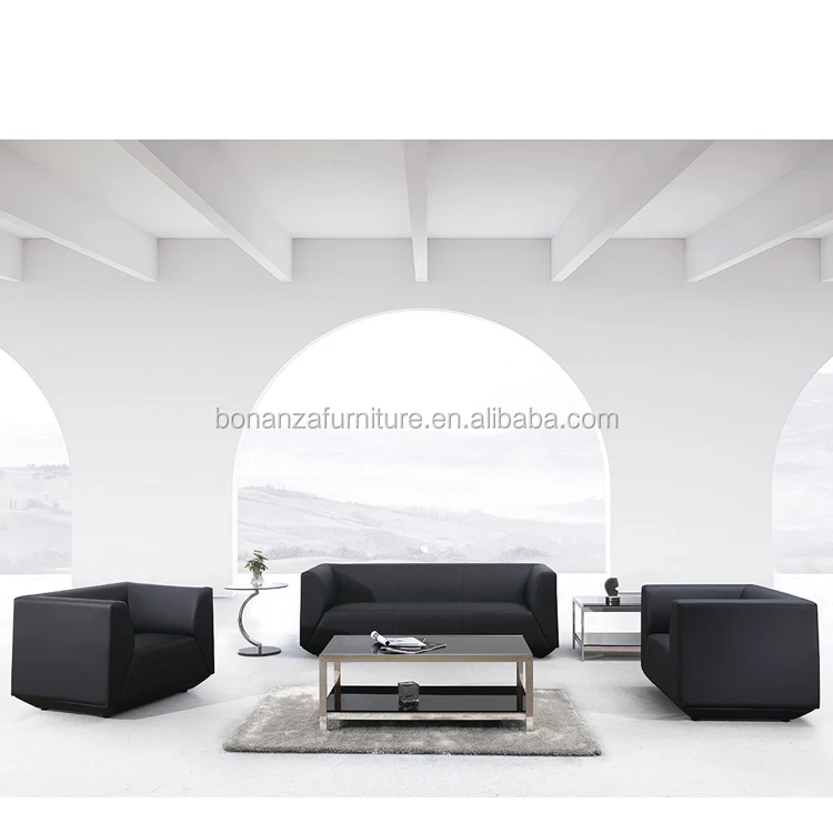8808#made in China cheap classic modern leisure leather sofa office furniture office sofa