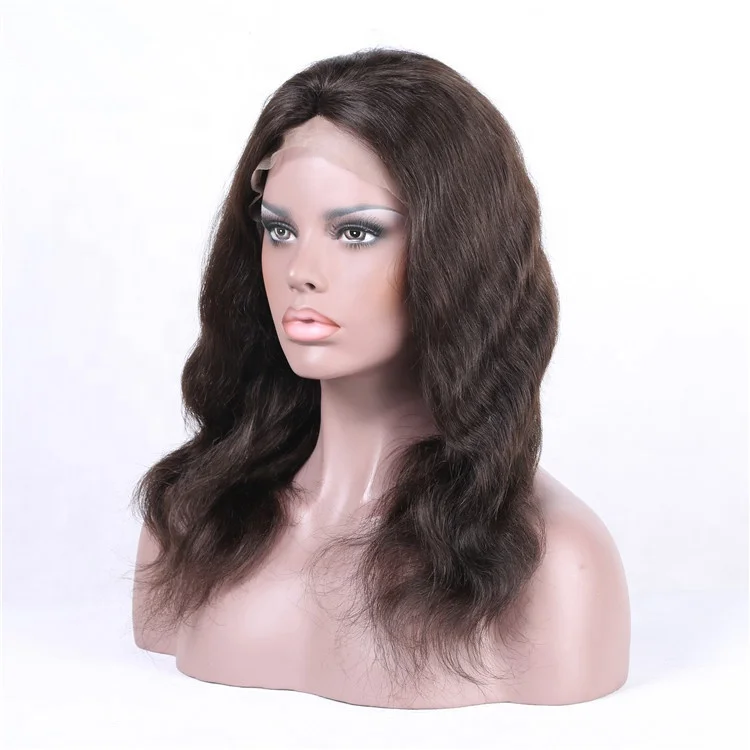 

Hot sell virgin hair natural wave light brown color human hair full lace wigs
