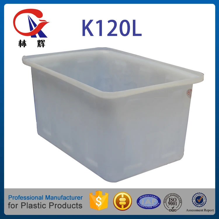 120l Rotomolding Square Plastic Fish Tubs With Good Performance For