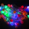 led christmas snowball light street solar power rgb lighting decoration string for all occasions