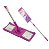 textile flat cleaning mop with stainless steel stick