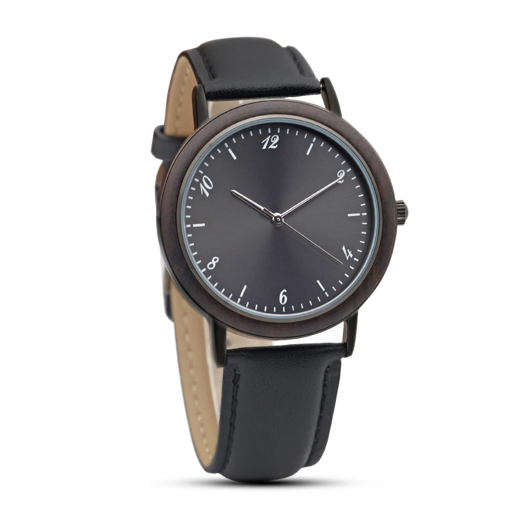 

Wood Steel Quality Wristwatch Real Leather Band Luxury Watches Men Women Vintage Watch Stainless Steel Analog Metal Buckle Glass