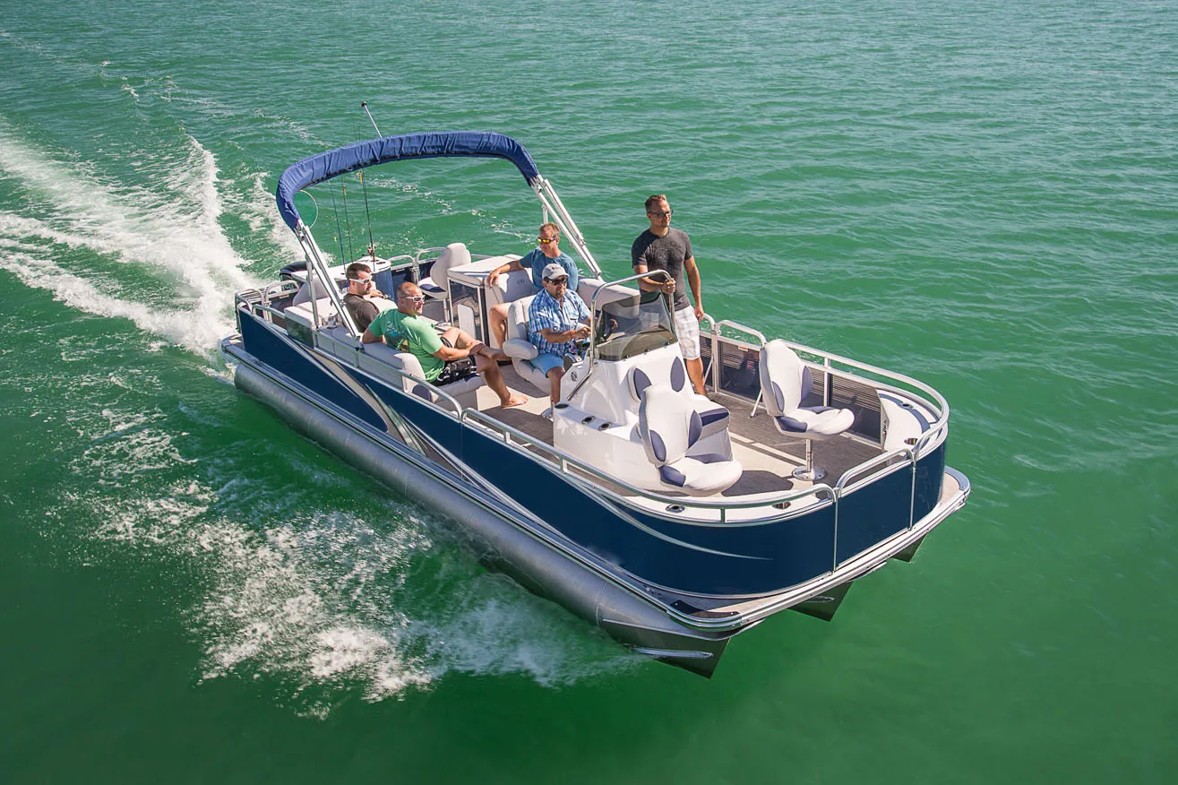 nice decking recreational floating aluminum pontoon boats