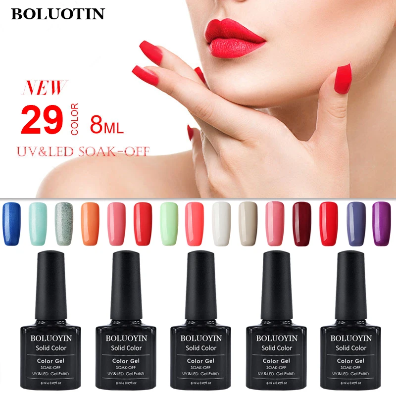 

UV Gel Nail Art Paint 29 Colors 8ml Soak Off UV Gel Nail Polish Colors Paint Gel Lacquer Long Lasting Nail Paint Varnish