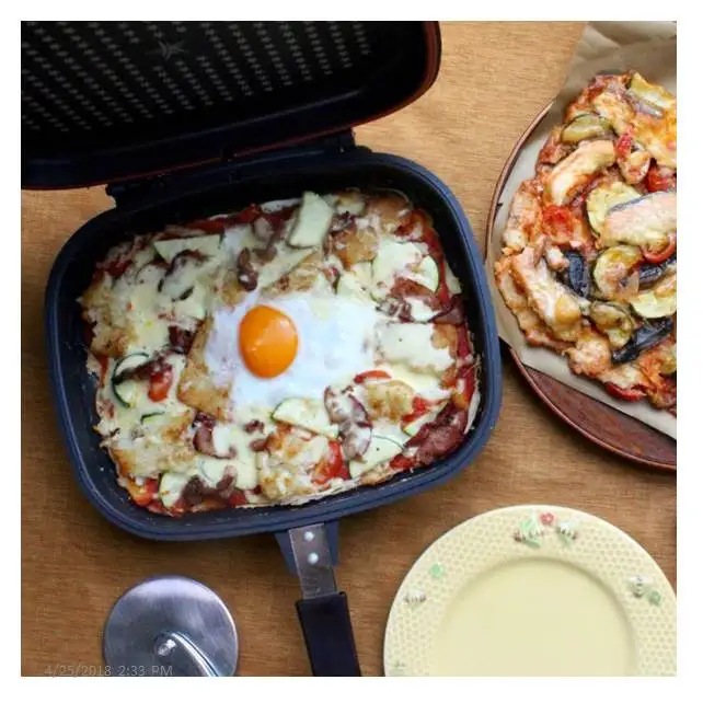 
Non-stick Aluminum Double Sided Grill Pan 