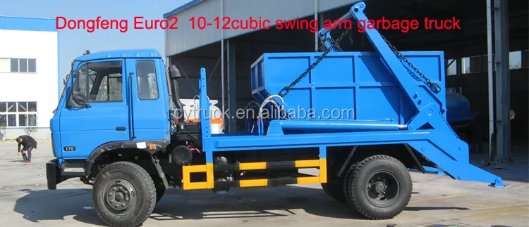 Hot Sales New Dongfeng 12 cubic 4x2 swing arm roll rubbish collection garbage trucks