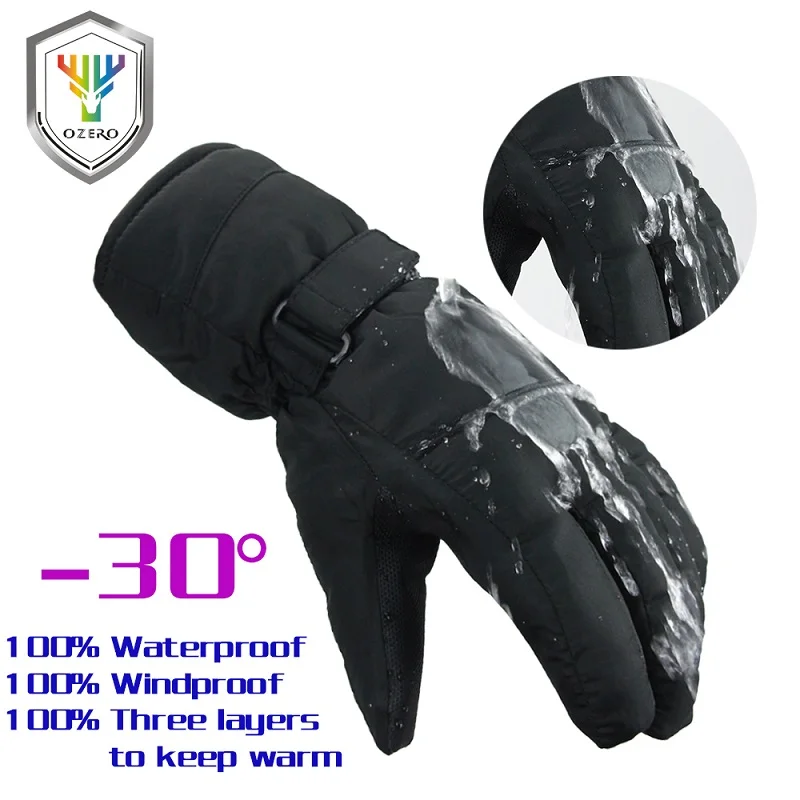 

Cheap winter warm snowboard ski gloves men, Grey/blue/black/red/lingt bule