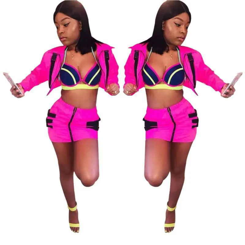 

90604-MX31 summer sexy crop top two piece set women dresses