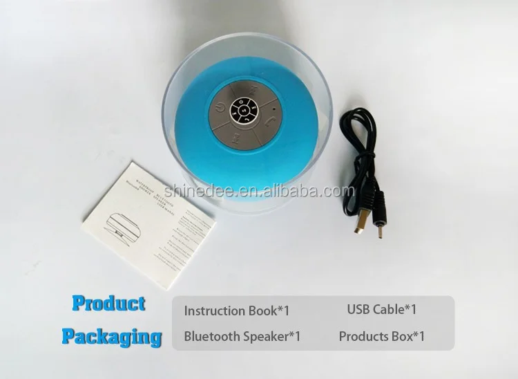 Waterproof Wireless Speaker Handsfree Music Mic Suction Car Shower - ANKUX.COM