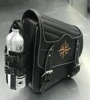personalized Fat Bob swing bag/soft tail leather saddle bag/ vintage harl*y motorcycle side bag for Sportster w bottle holder