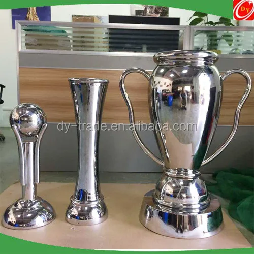 Custom Mirror Polished Gold Stainless Steel Trophy with Football Basketball Top
