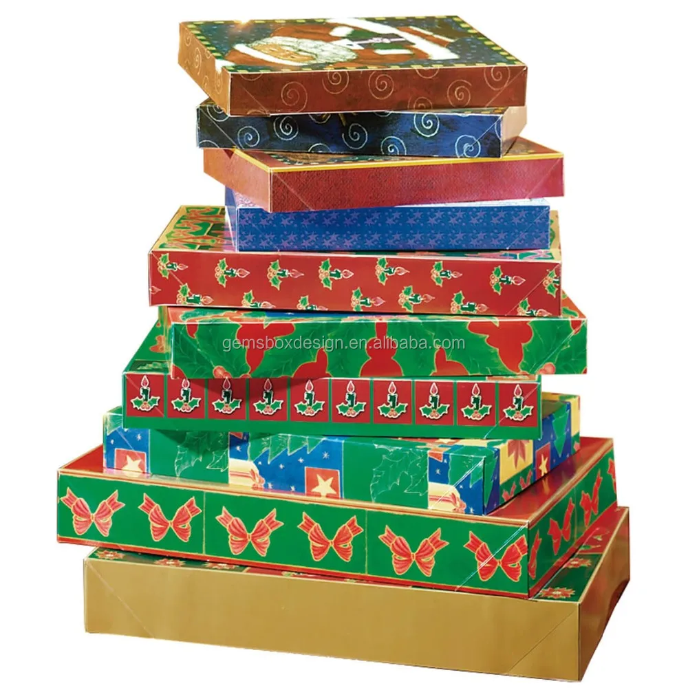 Christmas Gifts Holiday Package Birthday Candles Flat Pack Gift Box ...