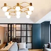 brass color multiple heads hotel high ceiling decor lamp lighting