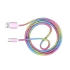 Low Price China Mobile Phone Unequal in Performance PU rainbow Micro usb 2.0 Cable for huawei p8