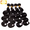 Brazilian human hair body wave hair bundles natural color single drawn hair wefts